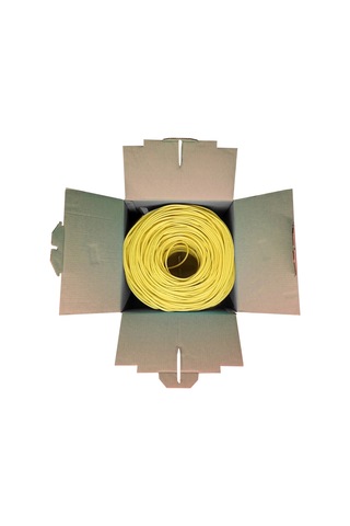 Powergate Cat6-box-yl, 23awg, 0,57mm, Utp, Cat6 Kablo, 305m, Sarı