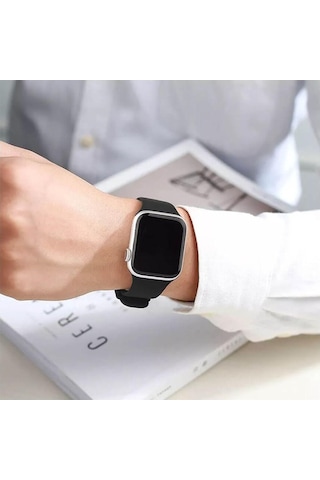 Apple Uyumlu Watch Se, Ultra , Ultra 2 , 9 , 10 Silikon Kordon Kayış - M/l Beden 38/40/41mm