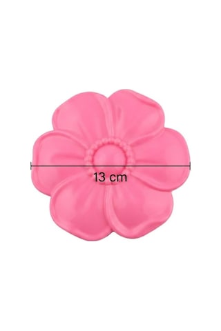 Pembe Çiçek Tasarımlı 3 Katlı Sevimli Pembe Çiçek Kutu Tasarımlı Çocuk Makyaj Seti
