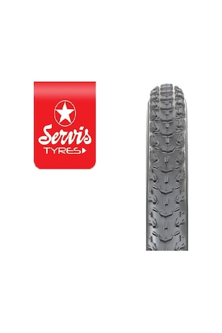 Servis 26 Jant 26x195 Dış + İç Lastik Set Siyah