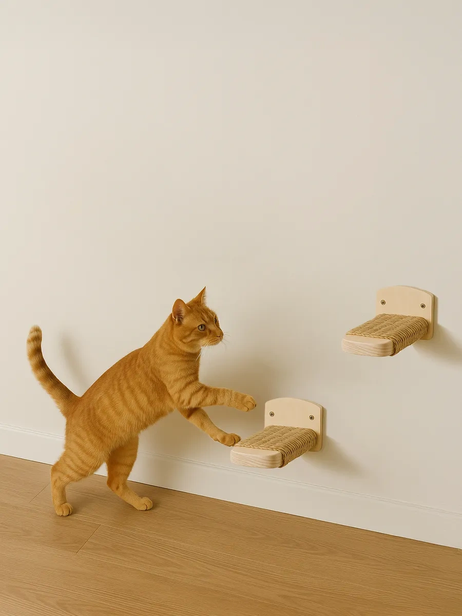 Go Cats Duvara Monte 2 Basamaklı Sisal Kedi Tırmalama Tahtası 304947563