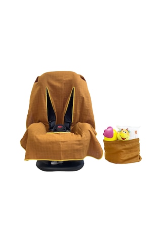 Ezh Collection 4010 Bebek Müslin Oto Koltuğu Kılıfı Kiremit