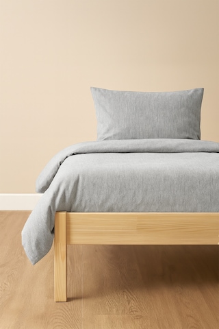 Tek Kişilik Nevresim Takımı Gri Eco Cotton Gri