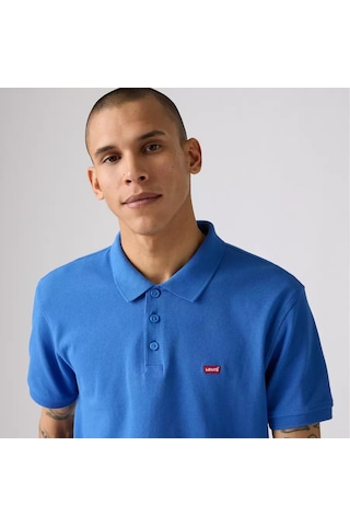 Levi's Erkek 100% Pamuk Standard Fit Polo Yaka Mavi T-shirt - 35883-0282 Mavi