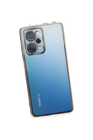 Newface Xiaomi Redmi Note 12 Pro 5g Kılıf Razer Lensli Silikon Semeglbl - 44 - Gold