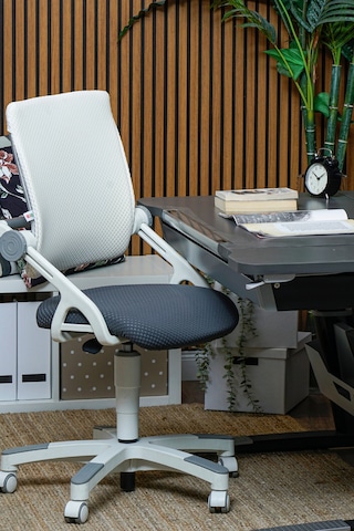 Creo Mobili Yükseklik Ve Sırt Ayarlı Sirius Çalışma Sandalyesi Ofis Ve Bilgisayar Koltuğu Beyaz/gri Gri