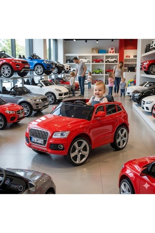 437 Q-suv Akülü Araba Jeep 12v Uzaktan Kumandalı Audi Babyhope Kırmızı