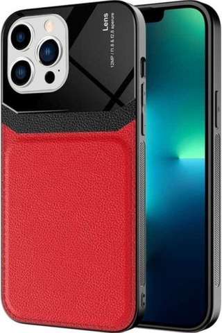 Apple Uyumlu iPhone 13 Pro Max Kılıf Zore Emiks Kapak Kırmızı