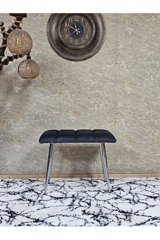 Krom Sivriltme Ayaklı 60 Cm Puf Bench - Puf - Bench - Oturak - Mu Çok Renki