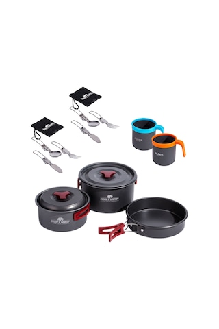 Onoff Kamp Kampçı Şefi: Tencere, Tava Ve Çay Seti ttcay-2938 Antrasit