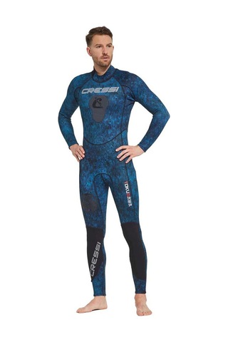 Cressi Tokugawa Man 3 Mm Mavi Kamuflaj Dalış Elbisesi Xlarge Çok Renkli