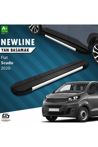 S-dizayn Fiat Scudo 3 Uzun Şase Newline Krom Yan Basamak 243 Cm 2020 Üzeri A+ Kalite