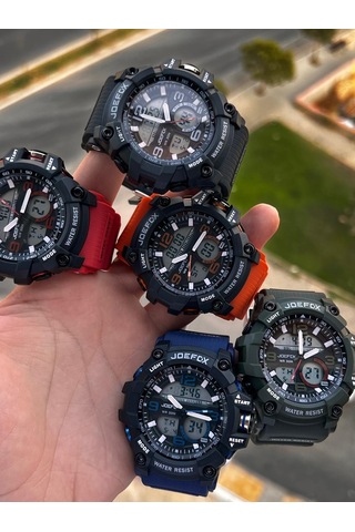 Joefox Digital Ve Analog Çiftlere Özel 2 Yıl Garantili 3 Atm Suya Dayanıklı Çift Kol Saati Je.cft.01 Siyah