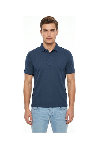 Raymons Erkek Polo Yaka Kısa Kollu Triko Tişört Regular Kalıp Bgl-st05561 İndigo