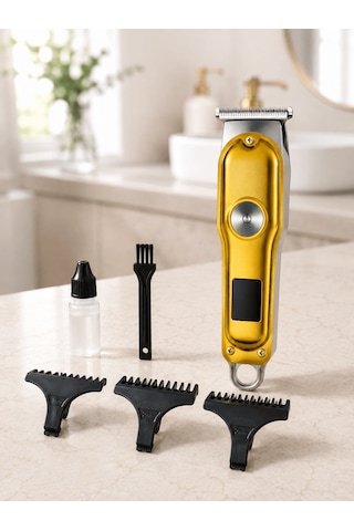 Şarjlı Saç Sakal Kesme Makinesi 1 2 3 Mm Taraklı T Tipi Bıçaklı K