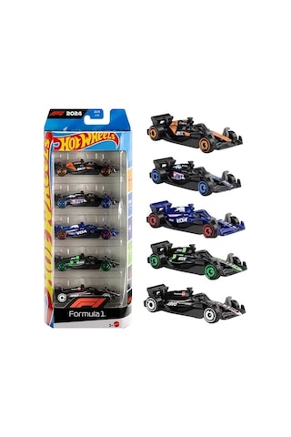 Hot Wheels Formula 1 2024 Araba Seti 5 Li Lisanslı Model Araç Koleksiyonu