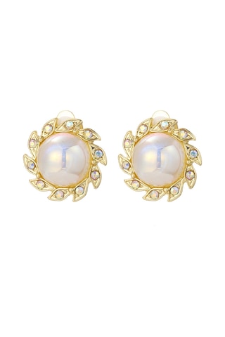 E2209-12 Renkli İnci Barok Küpe İnci Kulak Klipsi Kulak Piercing Olmadan Kadınlar