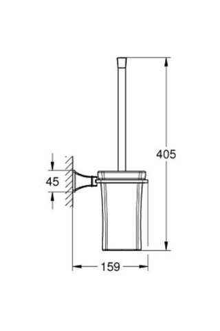 Grohe Grandera Tuvalet Fırçası Seti - 40946000 Gri