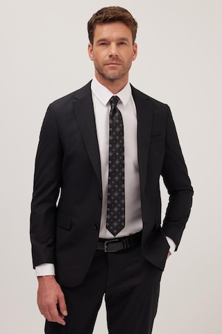 Tudors Erkek Slim Fit Mono Yaka Likralı Esnek Kumaş Siyah Takım Elbise-41301 Siyah