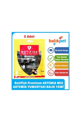 Rotifish Artemia Mix Yavru Balık Yemi 5 x 18 G Artemia Yumurtası