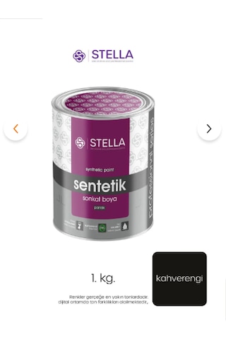 Stella Son Kat Yağlı Boya Sentetik 1 Kg Kahverengi 0.75 L
