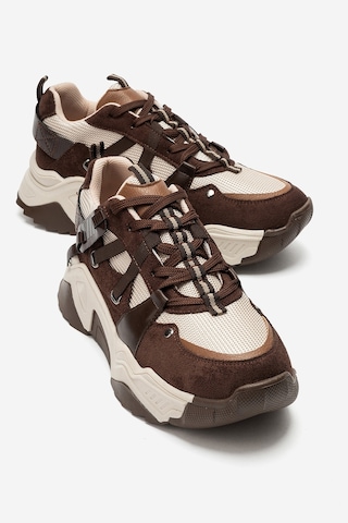 Luvi Shoes Leona Kahverengi Süet Kadın Spor Sneakers