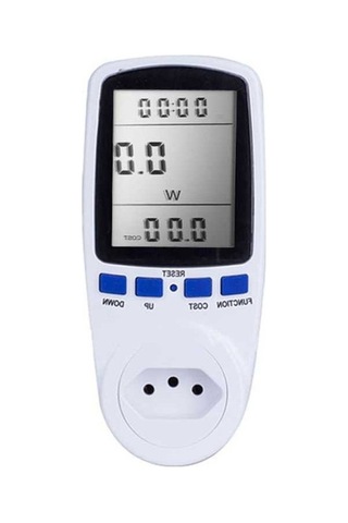 My Topped Gerçek Zamanlı Whz, Maliyet, Gerilim & Frekans Takipci, Lcd Ekranlı Güç Soket