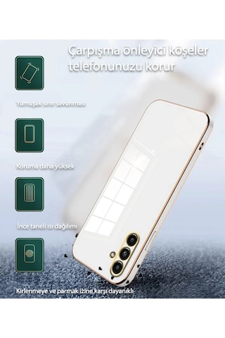 Gld-spt- Newface Samsung Uyumlu Galaxy A15 4g Kılıf Volet Silikon - Siyah