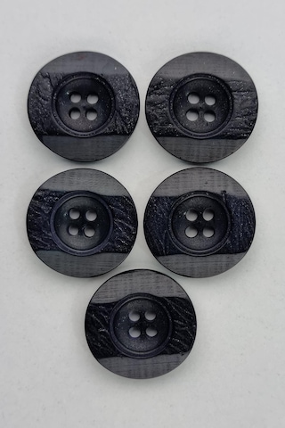 Küçük Boy Akrilik Dört Delikli Lacivert Kaban Çeket Hırka Yelek Düğmesi 5 Adet