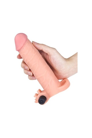 Zaga Oyun 3 CM Uzatmalı Realistik Titreşimli Penis Kılıfı Xtender