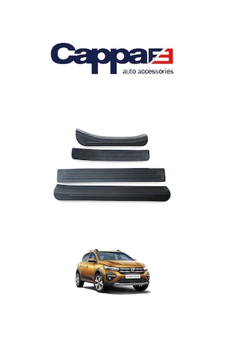 Cappafe Dacia Sandero Kapı Eşiği Abs Mat Siyah 4 Parça 2021- N11.1005