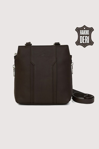 Hakiki Deri Kadın Deri Omuz Çantası Kahverengi Smr562 Kahverengi