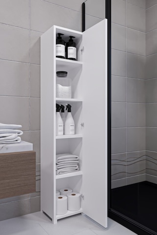 Tek Kapaklı Winter Çok Amaçlı Killer Banyo Mutfak Dolabı Beyaz