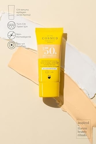 Tüm Cilt Tipleri İçin Renkli Suya Dayanıklı Spf50+ Güneş Kremi - Skinvisible Cc Spf50+ - 30 Ml 2 Paketi