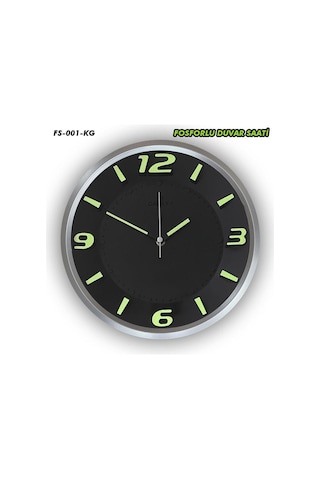 Galaxy Premium Serisi 25 Cm Klasik Duvar Saati Fosforlu Özellikli Gri-siyah Renk Gri - Siyah Galaxy Premium Serisi 25 Cm Klasik Duvar Saati Fosforlu Özellikli Gri-siyah Renk Gri - Siyah