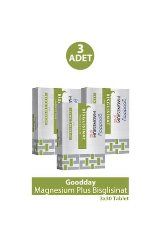 Goodday Magnesium Plus Bisglisinat 30 Tablet 3 Adet