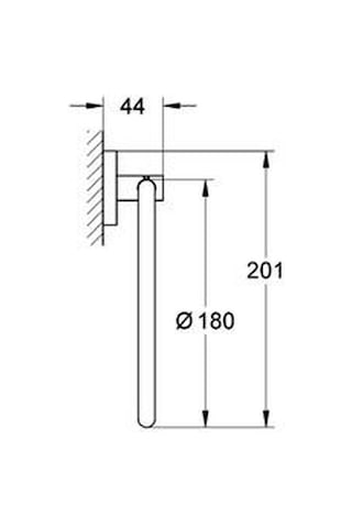 Grohe Essentials Halka Yuvarlak Havluluk - 40365001 Krom