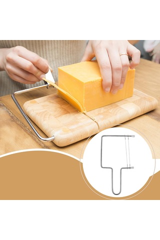 Homyl Peynir Aleti Tel Kesici Mutfak Hem Hızlı Kesim Dilimleyici Gümüş