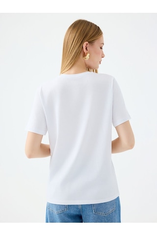 LOFT Regular Fit Kadın Tshirt K.kol Lf2039163 Q1.v1 Beyaz