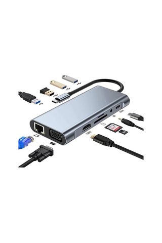Zr44/a Type-c 11 İn 1 Gigabit Hdtv Çevirici Evimdeyokyok