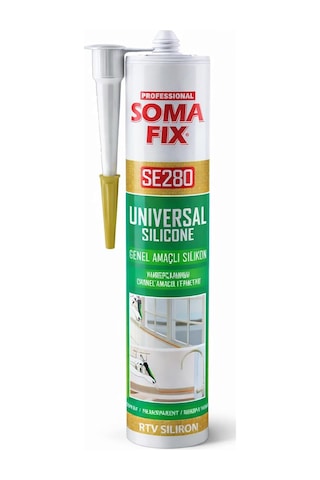 Soma Fix Se280 Genel Amaçlı Silikon 280ml - Şeffaf Silikon - Mutfak, Banyo Ve Genel Sızdırmazlık İçin Yüksek Ya