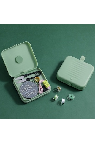 Flybuy Manyetik Dikiş Kutusu Seti - 21 Adet Araç - Ev/küçük - Mavi - 12.3x11x3.3 Cm Evde Kullanım İçin Mükemmel Dikiş Aleti Saklama Çözümü