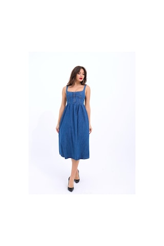 7143 Kot Elbise-mavi Altın