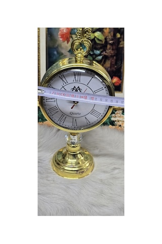Masaüstü Dekoratif Quartz Saat Altın Renk Vintage Tasarım