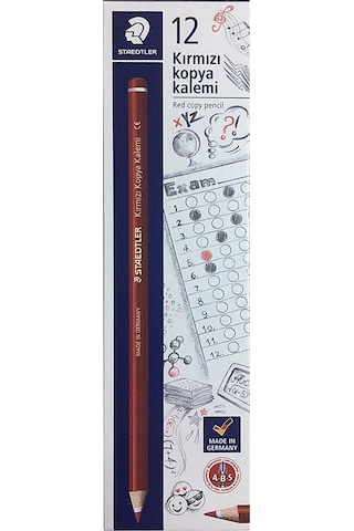 Staedtler Kırmızı Kopya Kalemi 12'li