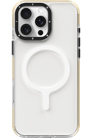 Apple iPhone 16 Pro Uyumlu Kılıf Magsafe Şarj Özellikli Youngkit Crystal Color Serisi Kapak Sarı