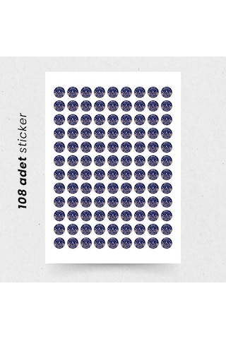 Yılbaşı Çam Temalı Mutlu Yıllar Sticker Seti, Yeni Yıl Hediye&pak Çok Renkli