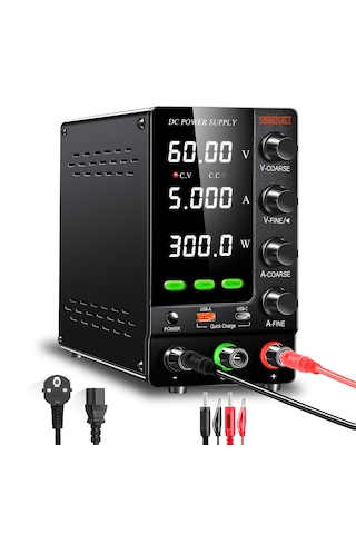 0-60v/5a Ayarlı Dc Güç Kaynağı Voltaj Regülatörü Süper Model