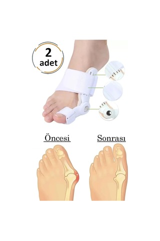 Mucit Home Atel Ayak Parmak Başparmak Düzeltici Kemik Çıkığı Düzleştirici Taraklı Ayaklar Için Aparat 2'li