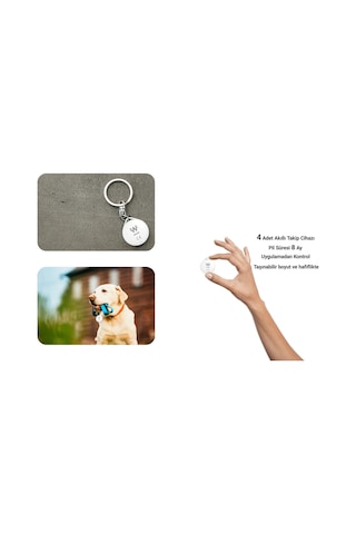 Wiami A2 Itag Akıllı Takip Cihazı 4'lü Paket